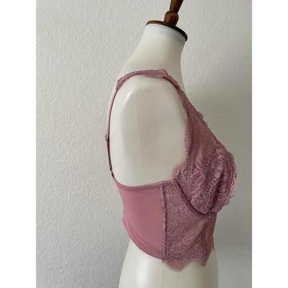 Victoria's Secret Bra Demi Lace Floral Semi Sheer Lingerie - Picture 5 of 10